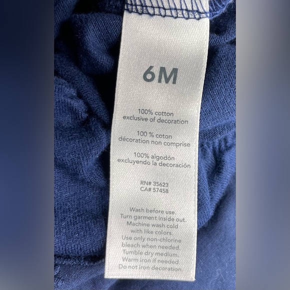 Baby Girl Navy Blue Onesies Dress  | 6 months - Picture 6 of 7